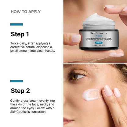 How to apply the SkinCeuticals P-TIOX Anti-Wrinkle Cream