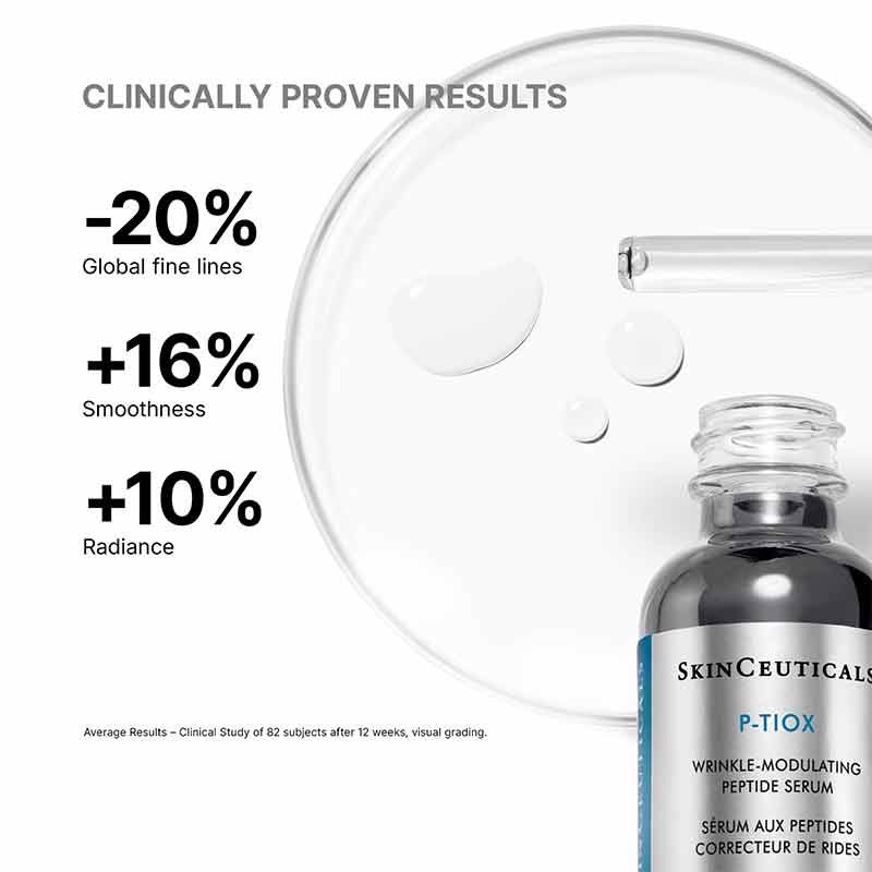 SkinCeuticals P-TIOX Wrinkle Modulating Peptide Serum Before & After Clinically Proven Results