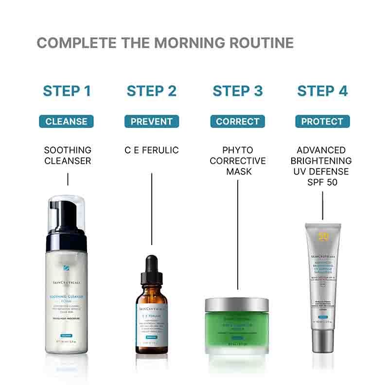 SkinCeuticals Soothing Cleanser Foam Morning Routine