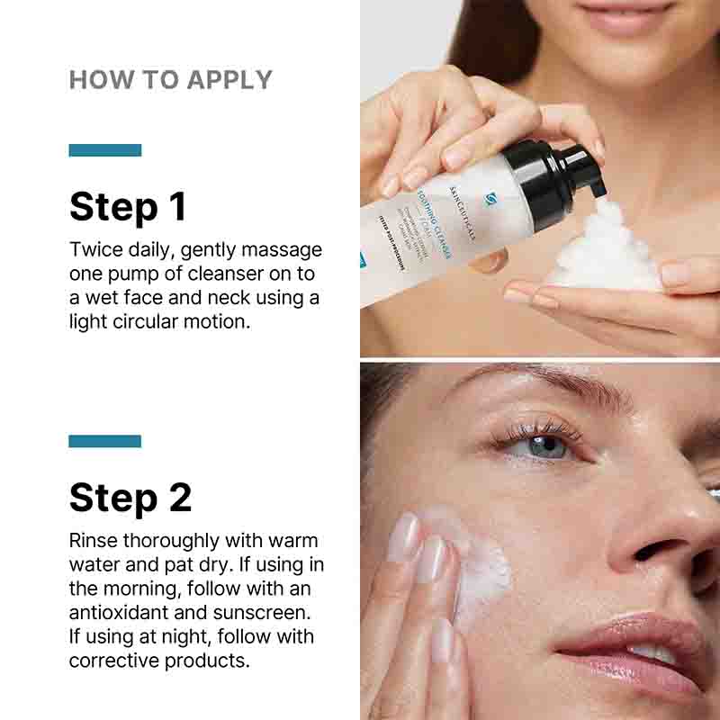 How to apply the SkinCeuticals Soothing Cleanser Foam