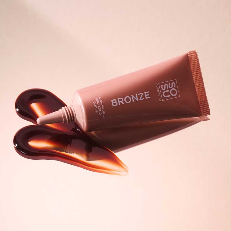 SOSU Cosmetics Bronze Drops | Provides Sunkissed Glow | Can Be Mixed with Foundation or Worn Alone | Delivers Warm, Healthy Glow | Hydrating | Enriched with Vitamin E | Suitable for Face and Body