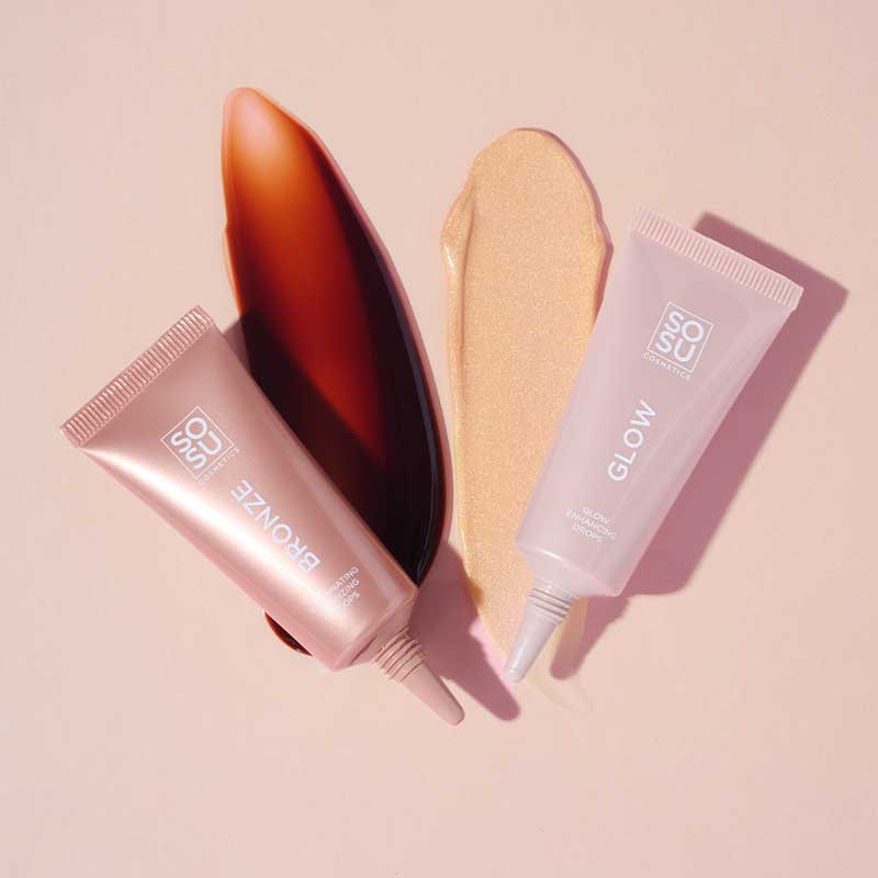 SOSU Cosmetics Bronze Drops | Provides Sunkissed Glow | Can Be Mixed with Foundation or Worn Alone | Delivers Warm, Healthy Glow | Hydrating | Enriched with Vitamin E | Suitable for Face and Body