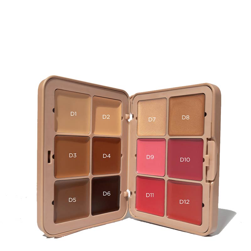 SOSU Cosmetics Complete Canvas Complexion Palette Dark Shades