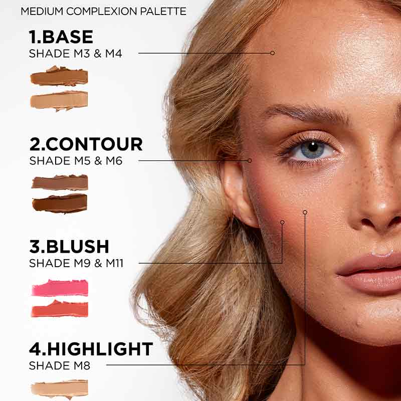 SOSU Cosmetics Complete Canvas Complexion Palette Medium