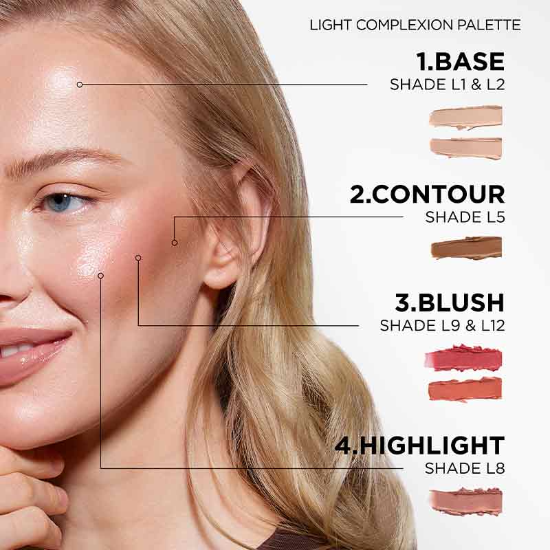 SOSU Cosmetics Complete Canvas Complexion Palette Light