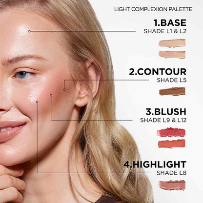 SOSU Cosmetics Complete Canvas Complexion Palette Light