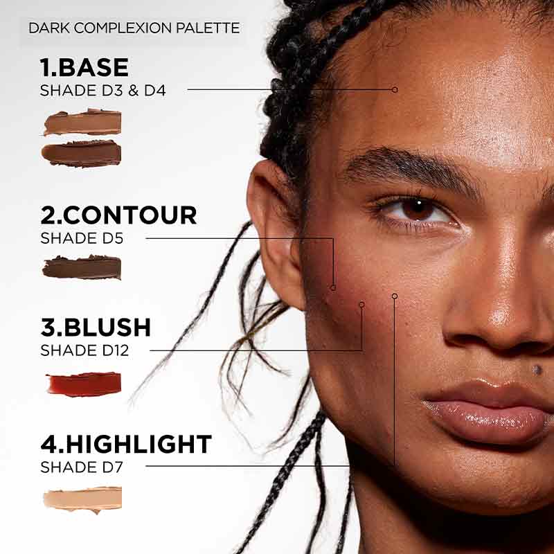 SOSU Cosmetics Complete Canvas Complexion Palette Dark