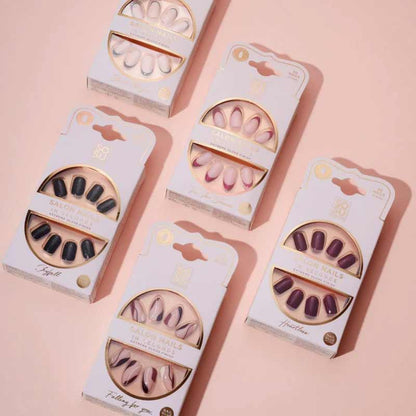 SOSU Cosmetics | Mocha | Latte | false nails | milky | brown-tone | nude| colour | short length | square shape | easy | stunning | salon-quality 