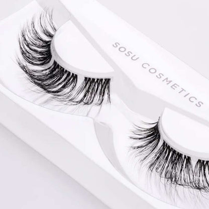 SOSU Cosmetics Hidden Agenda Fox Eye False Lashes Feral Close Up In Box