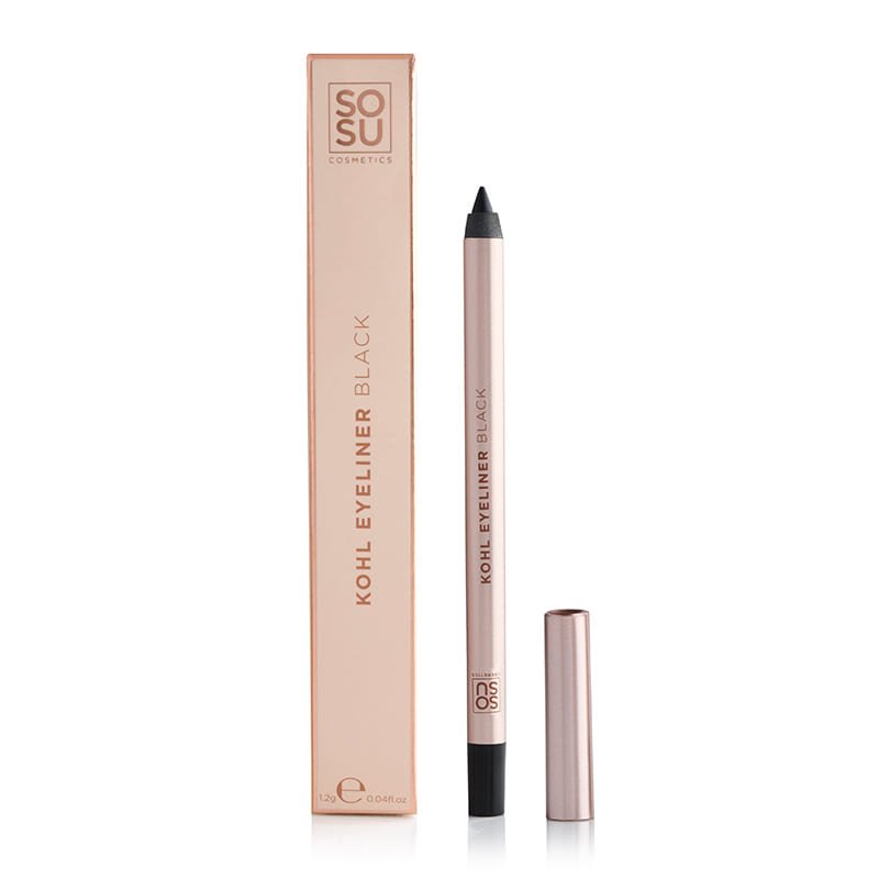 SOSU Cosmetics | Eyeliner | Kohl | Pencil | definition | depth | smooth | creamy | pigmented | sultry | smoky | bright | natural | black 