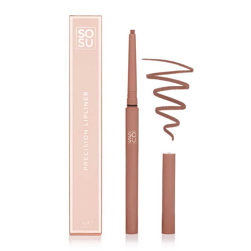 SOSU Cosmetics Longwear Lip Liner | Glides effortlessly for precise definition | Long-lasting wear for stunning results | Perfect for natural or bold looks | Pair with lipstick or gloss for a polished finish | Toffee 
