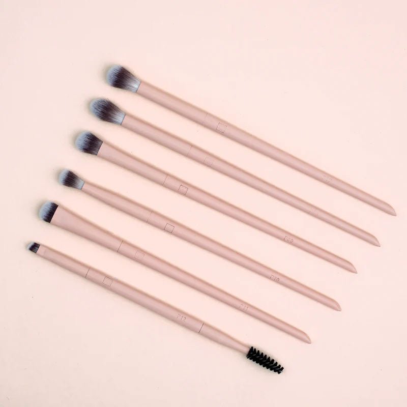 SOSU | Luxury | Eye Brush Collection | set | six | synthetic fiber | brushes | eye make up | Expertly designed | precise application | seamless blending | flawless | blending | buffing | tools | Fluffy | Ultra-soft | cream | powder | gel | liquid