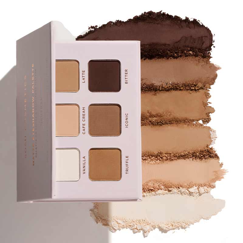 SOSU Cosmetics Matte Eyeshadow Palette - Shade Neutral swatches