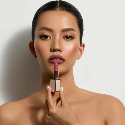 SOSU Cosmetics Matte Lipstick | Muted Mauve | Hydrating Formula 