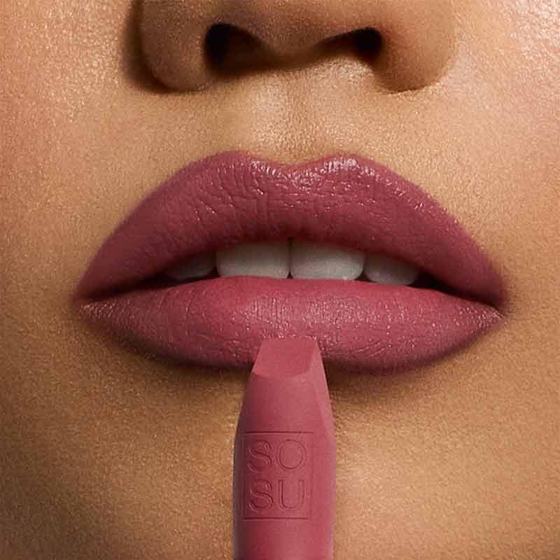 SOSU Cosmetics Matte Lipstick | Muted Mauve | Hydrating Formula 