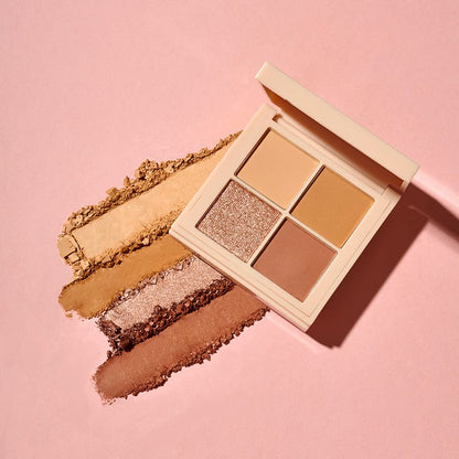 SOSU Cosmetics | Nude | Eyeshadow | quad | pigmented | blendable eyeshadows | travel-friendly | palette | effortless | long-lasting | creamy | buttery