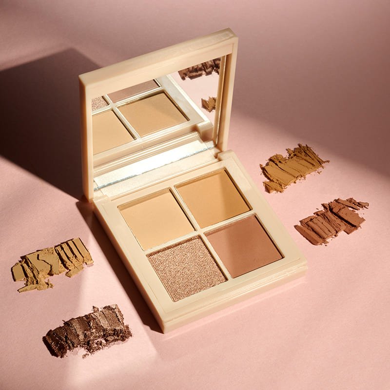 SOSU Cosmetics | Nude | Eyeshadow | quad | pigmented | blendable eyeshadows | travel-friendly | palette | effortless | long-lasting | creamy | buttery