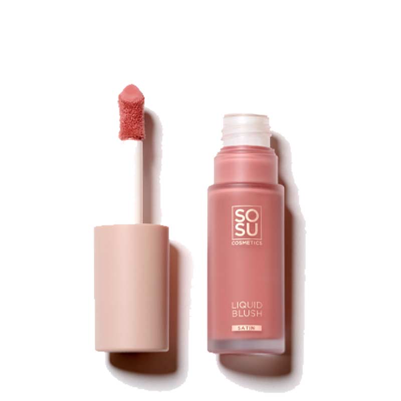 SOSU Cosmetics | Satin Liquid Blush | natural blush | blendable liquid blush