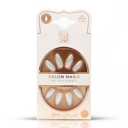 SOSU Cosmetics Glazed Nails | fake nails | sosu | dripping gold | makeup