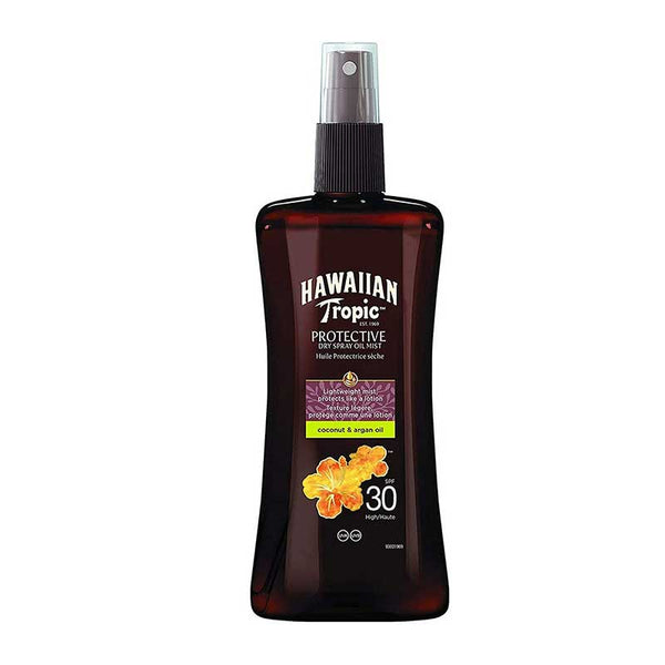 Hawaiian Tropic Protective Spray Oil Mist SPF 30 | Quick | Protective | SPF 30 | Coconut | Mango | Argan Oil 