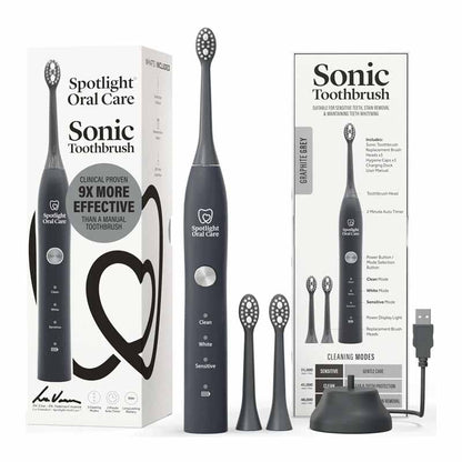 Spotlight Oral Care Graphite Grey Sonic Toothbrush