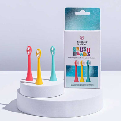 Spotlight Oral Care Kids Sonic Replacement Heads | Burst of Color | High-Performance | Multi-Colored | Professionally Designed Sonic Technology | Supports Kid's Overall Gum Health | Attach to Sonic Toothbrush | Promotes a Brighter Smile | Children's Brushing Routine