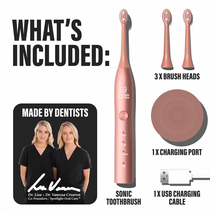 Spotlight Oral Care Rose Gold Sonic Tooth Brush
