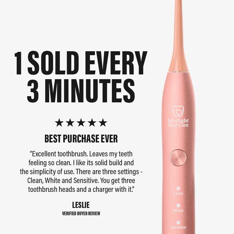 Spotlight Oral Care Rose Gold Sonic Tooth Brush Reviews