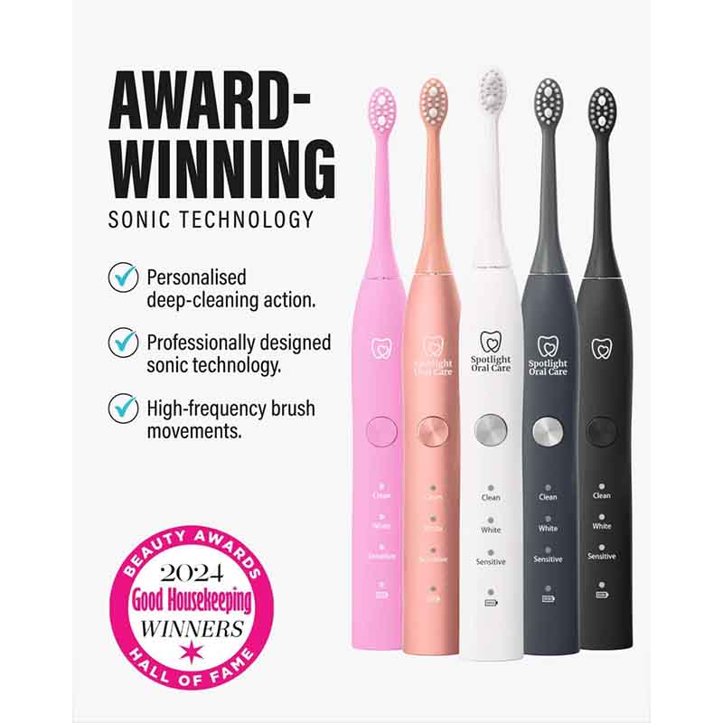 Spotlight Oral Care Sonic Original Electric Toothbrush Black Awards winning image 2024 good housekeeping winners