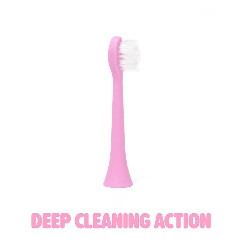 Spotlight Oral Care Sonic Toothbrush Replacement Head Pink 1 head on text says deep cleaning action