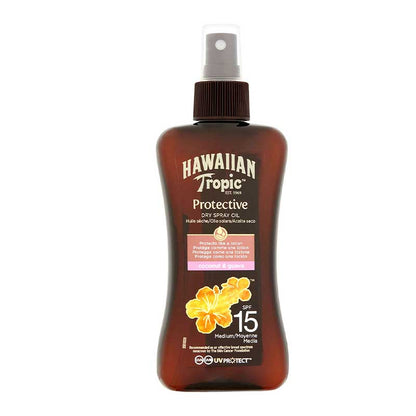 Hawaiian Tropic | Protective Spray Oil | SPF 15 | protecting | moisturising | oil | botanical extracts | nourished | Maintaining | Malama | skin caring | nourishing | repairing | skin’s cells | barrier 