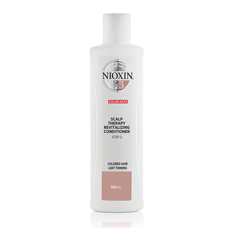 Nioxin | System 3 | Revitaliser | Conditioner | specially formulated | coloured hair | light hair thinning | volume | thickness | scalp and hair | protects | hair density | rehydrating strands | reducing breakage