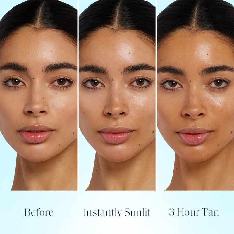 St. Tropez Express Sunlit Skin Face Bronzing Tint & Tan Before & After