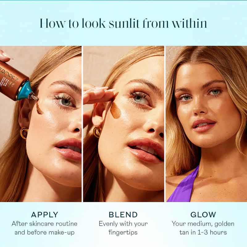 How to use St. Tropez Express Sunlit Skin Face Bronzing Tint & Tan 