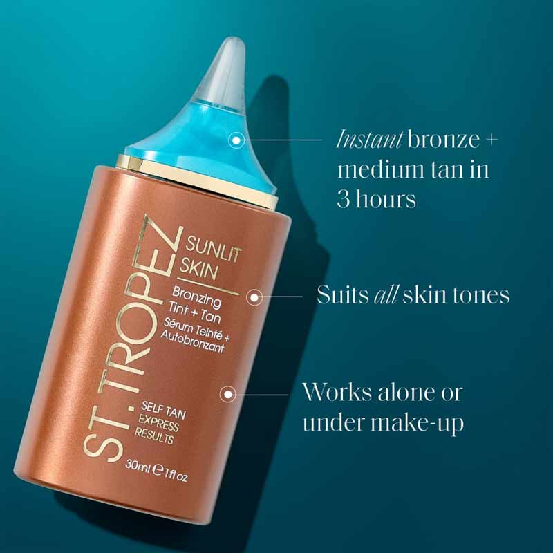 St. Tropez Express Sunlit Skin Face Bronzing Tint & Tan Key Benefits