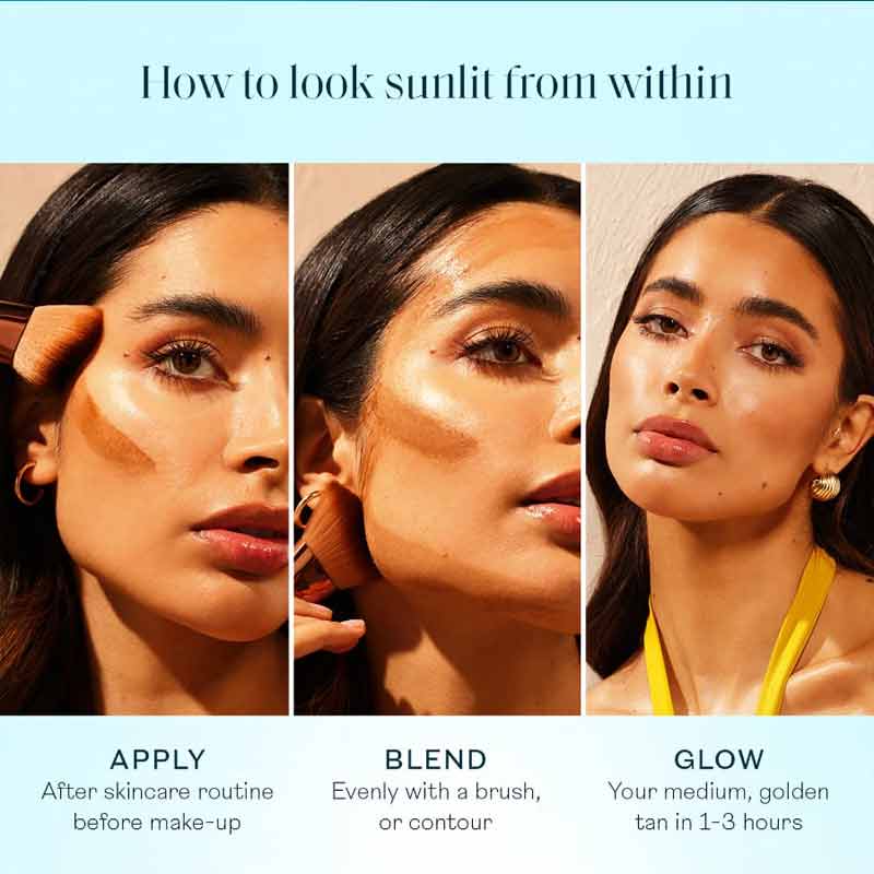 How to apply the St. Tropez Express Sunlit Skin Face Bronzing Tint & Tan
