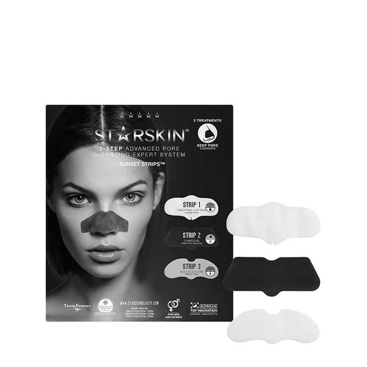 STARSKIN Sunset Strips 3-Step Advanced Pore Cleansing Expert System | clogged pored strips