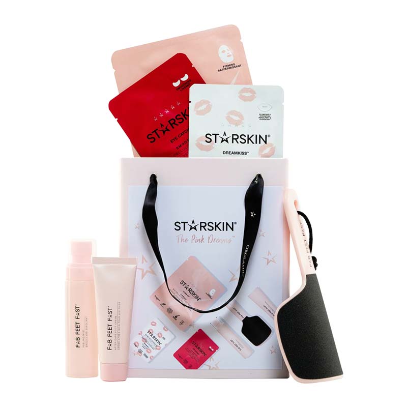STARSKIN | The Pink Dreams Gift Set | Six STARSKIN Favorites | Delightful Collection | Hydrated Skin | Revitalized Skin | Face Masks | Eye Masks | Full Foot Treatment Set | Pink Collection | Ultimate Gift | Spa Feeling | Home | Treat Yourself | Someone Special | Luxury | STARSKIN's Renowned Essentials