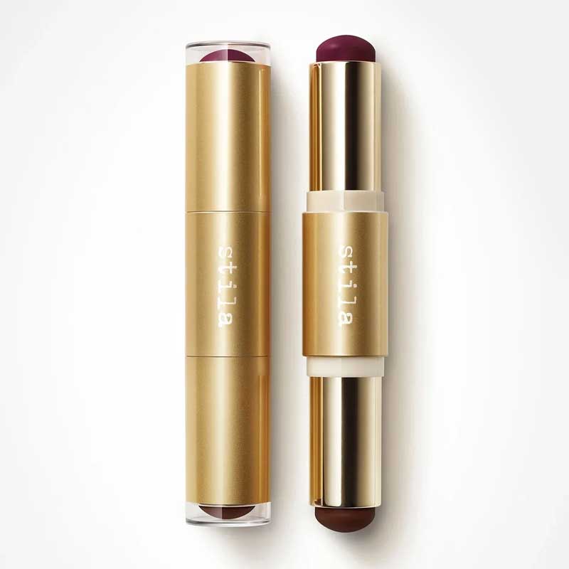 Stila Blush & Bronze Hydro-Blur Cheek Duo | double sided blush & contour | cream blush | cream bronzer | blendable cream products | travel sized makeup