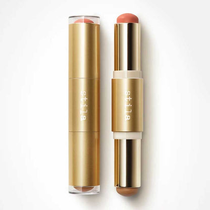 Stila Blush & Bronze Hydro-Blur Cheek Duo | double sided blush & contour | cream blush | cream bronzer | blendable cream products | travel sized makeup
