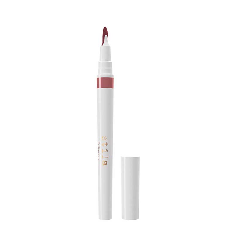 Stila Calligraphy Lip Stain | Two-way blade-like tip | Easy-to-control lip stain | Define lip line | Fill lips with color | Soft buildable color | Vegan