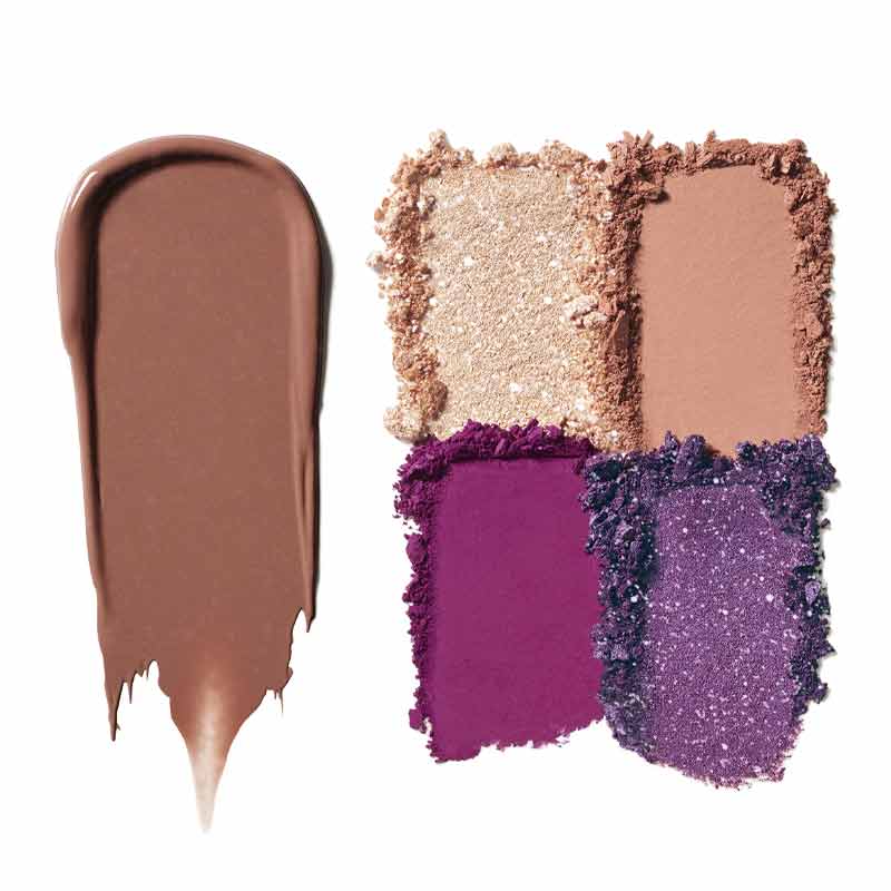 Stila Color Cocktail Travel Cheek, Lip & Eye Palette | shade moonshine swatch and texture| multi use eyeshadow lip and cheek palette