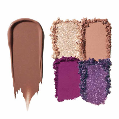 Stila Color Cocktail Travel Cheek, Lip & Eye Palette | shade moonshine swatch and texture| multi use eyeshadow lip and cheek palette