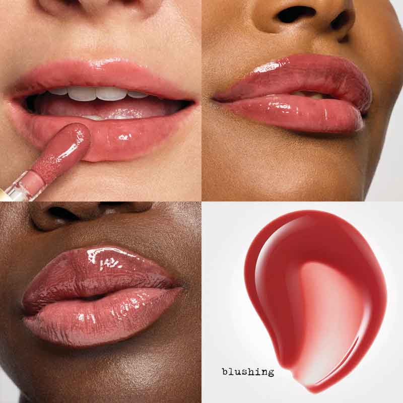 Stila Heaven's Dew Gel Lip Oil Blushing, pink lip oil