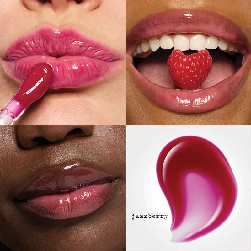 Stila Heaven's Dew Gel Lip Oil Jazzberry, pink lip oil