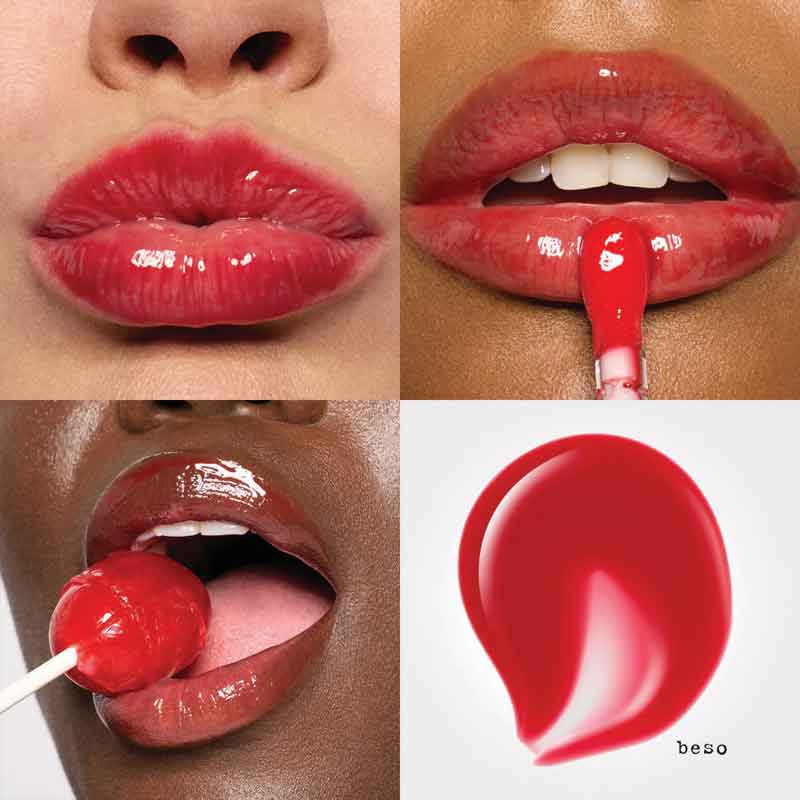 Stila Heaven's Dew Gel Lip Oil Beso, red lip oil