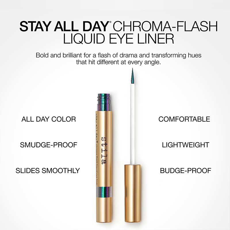 Stila Stay All Day Chroma Flash Liquid Eyeliner Infographic