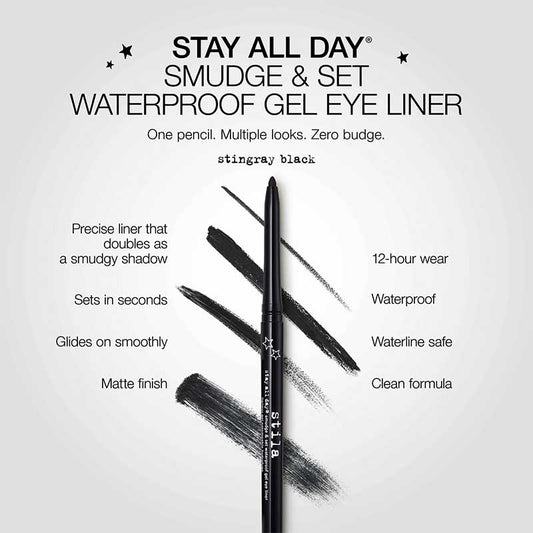 Stila, Stila Stay All Day Smudge & Set Waterproof Gel Eye Liner, stingray black eye liner, black eye liner