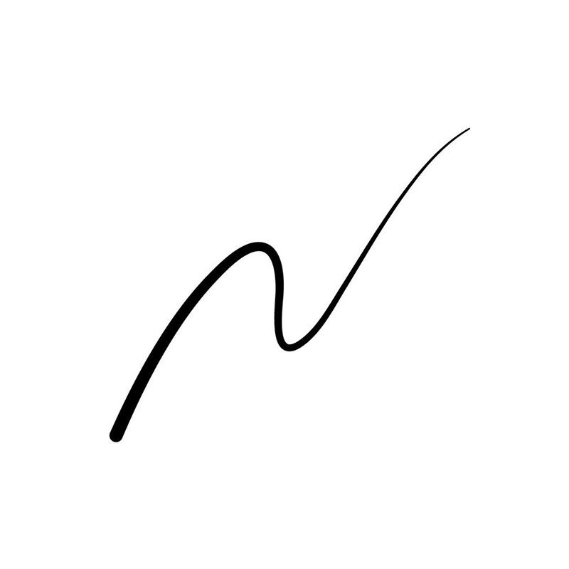 Stila Stay All Day Waterproof Liquid Eye Liner - Intense Black | swatch | thin tip eyeliner