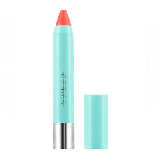 Sweed X Lydia Millen Le Lipstick | Butter balm-like lip crayon | Delivers glossy shine and plumped effect | Hydrates and nourishes lips | Buildable color | Smooth and comfortable formula | Holly Hock